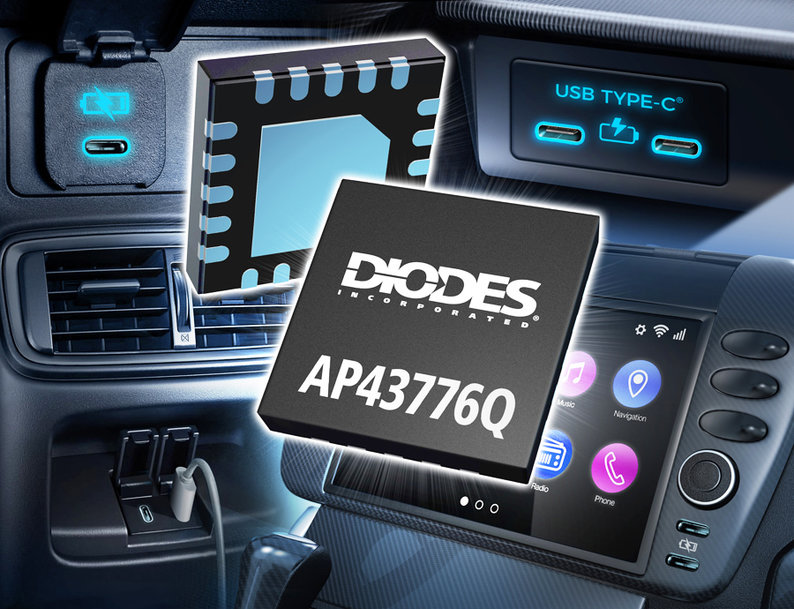 Diodes Incorporated adressiert USB PD 3.1 SPR-, PPS- und QC-Protokolle mit einem Automotive-konformen Zweikanal-Decoder